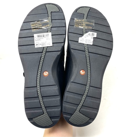 Clarks Un Adorn Zip Black Leather Combo NARROW - Picture 4 of 8